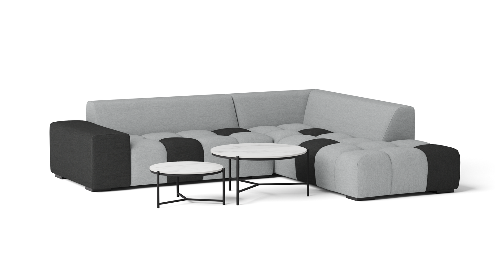 Bale Outdoor Chaise Lounge With Nested Coffee Tables