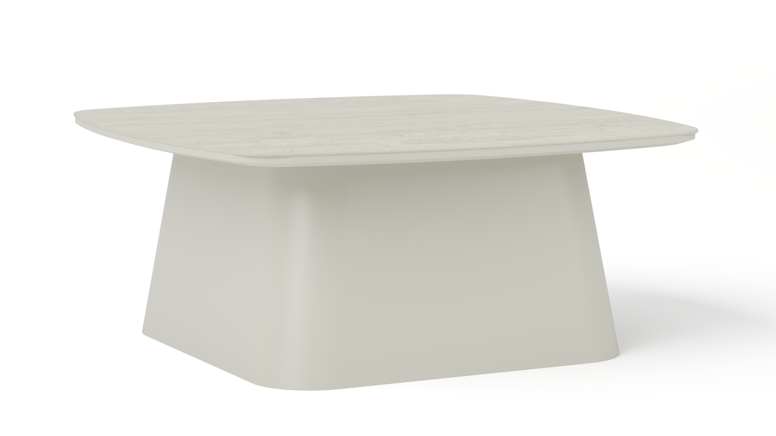 Bester Latte Aluminium Coffee Table Big, with Ceramic Top