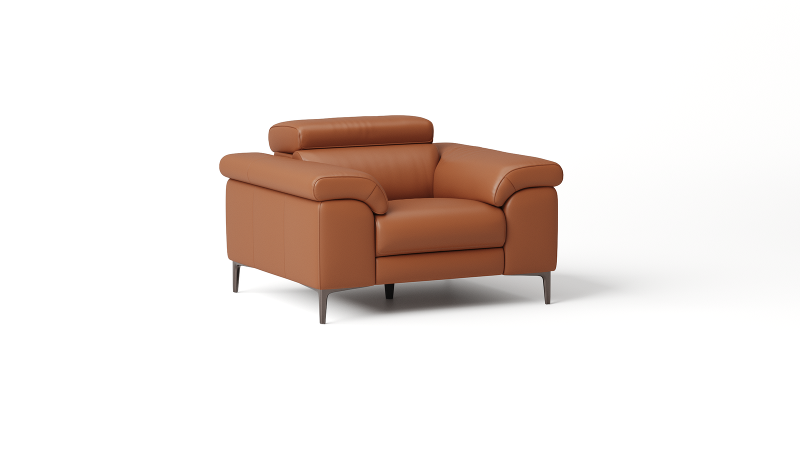 Carlisle Leather Armchair — ORANGE