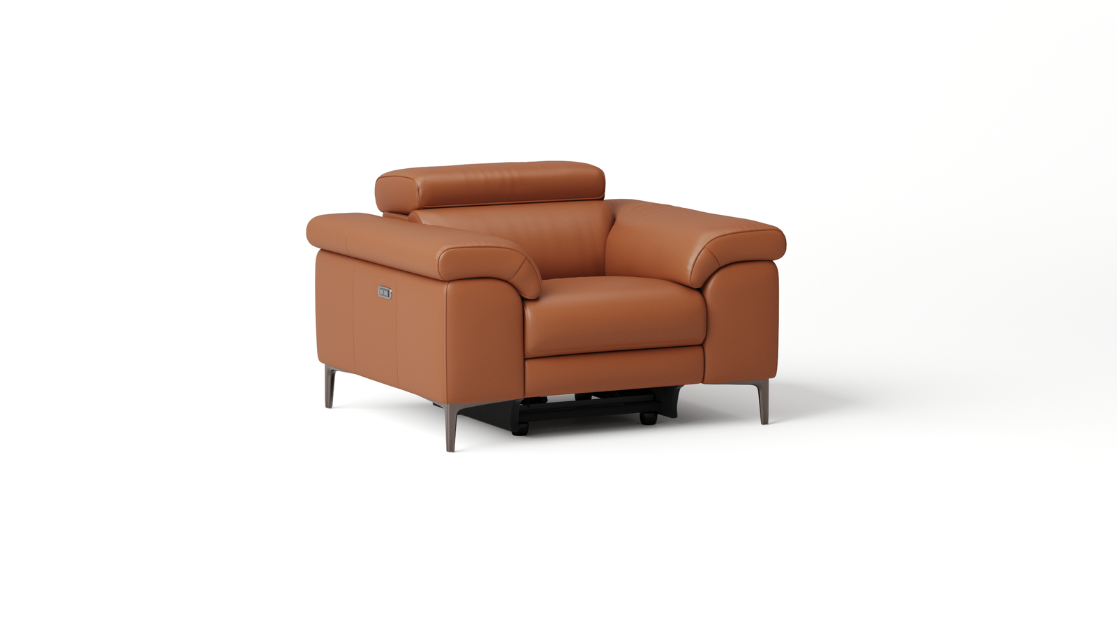 Carlisle Leather Recliner Armchair — ORANGE