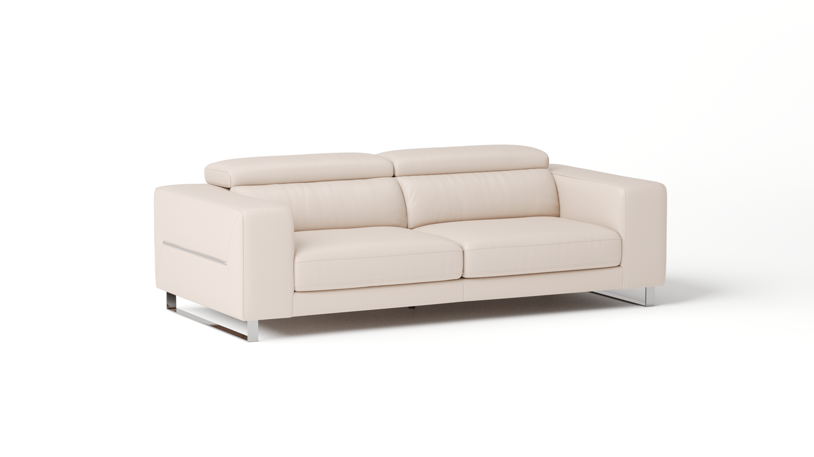 Elixir Leather Sliding Two Seat Sofa