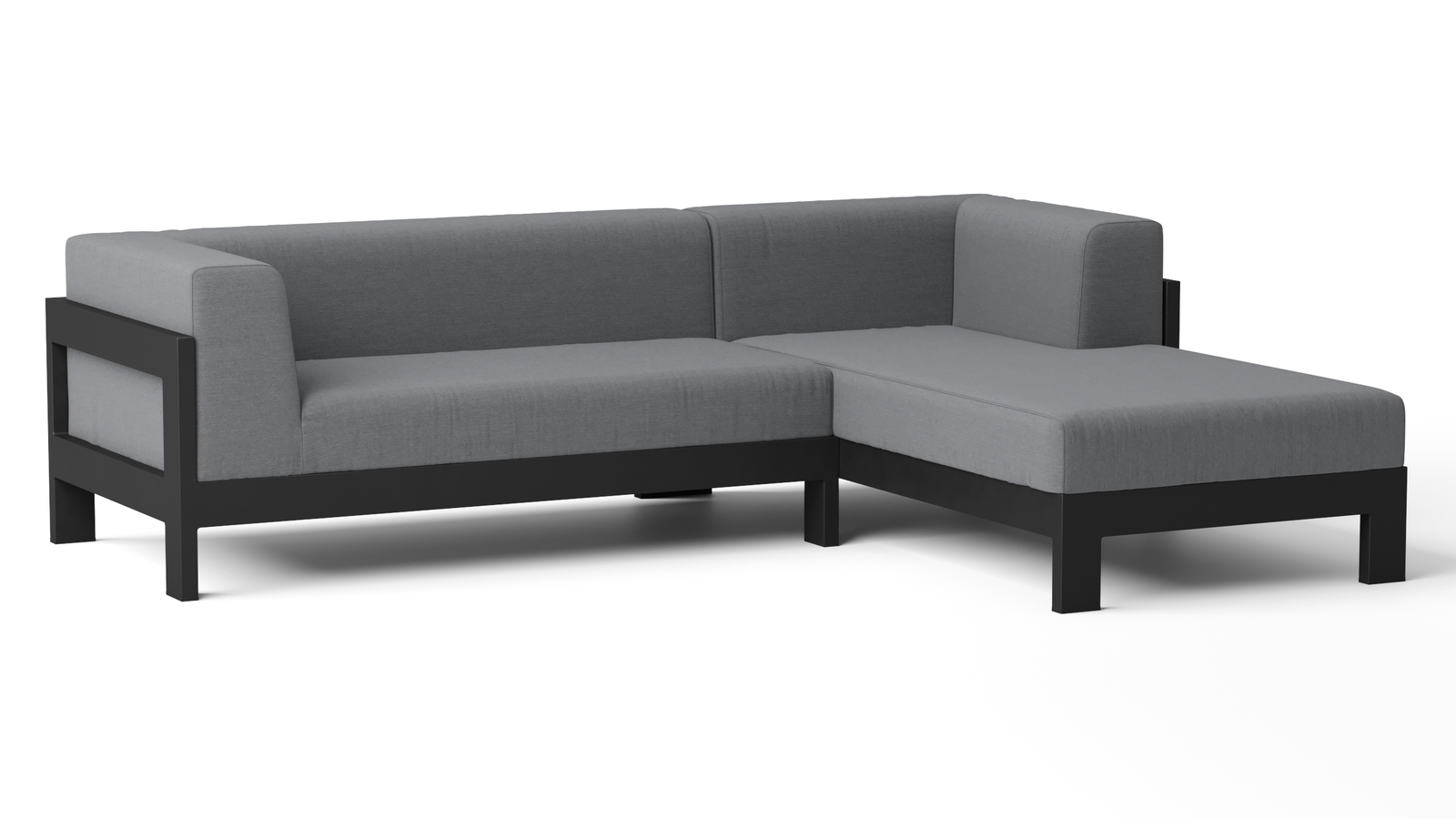 New Noosa Black Outdoor Fabric Chaise Lounge