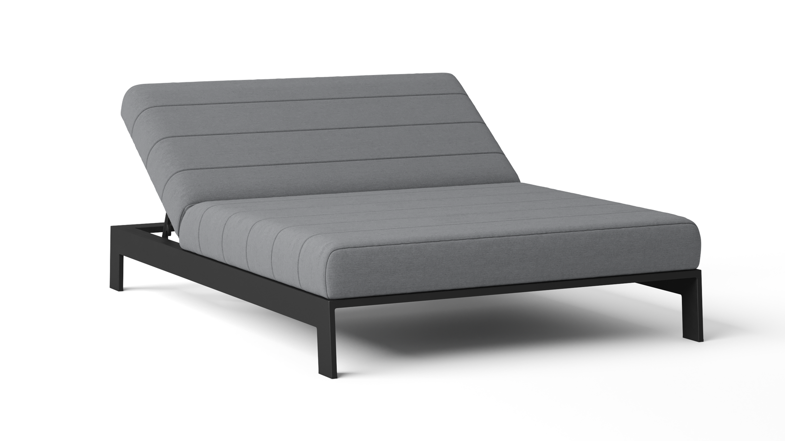 New Noosa Black Outdoor Fabric Double Sun Lounge