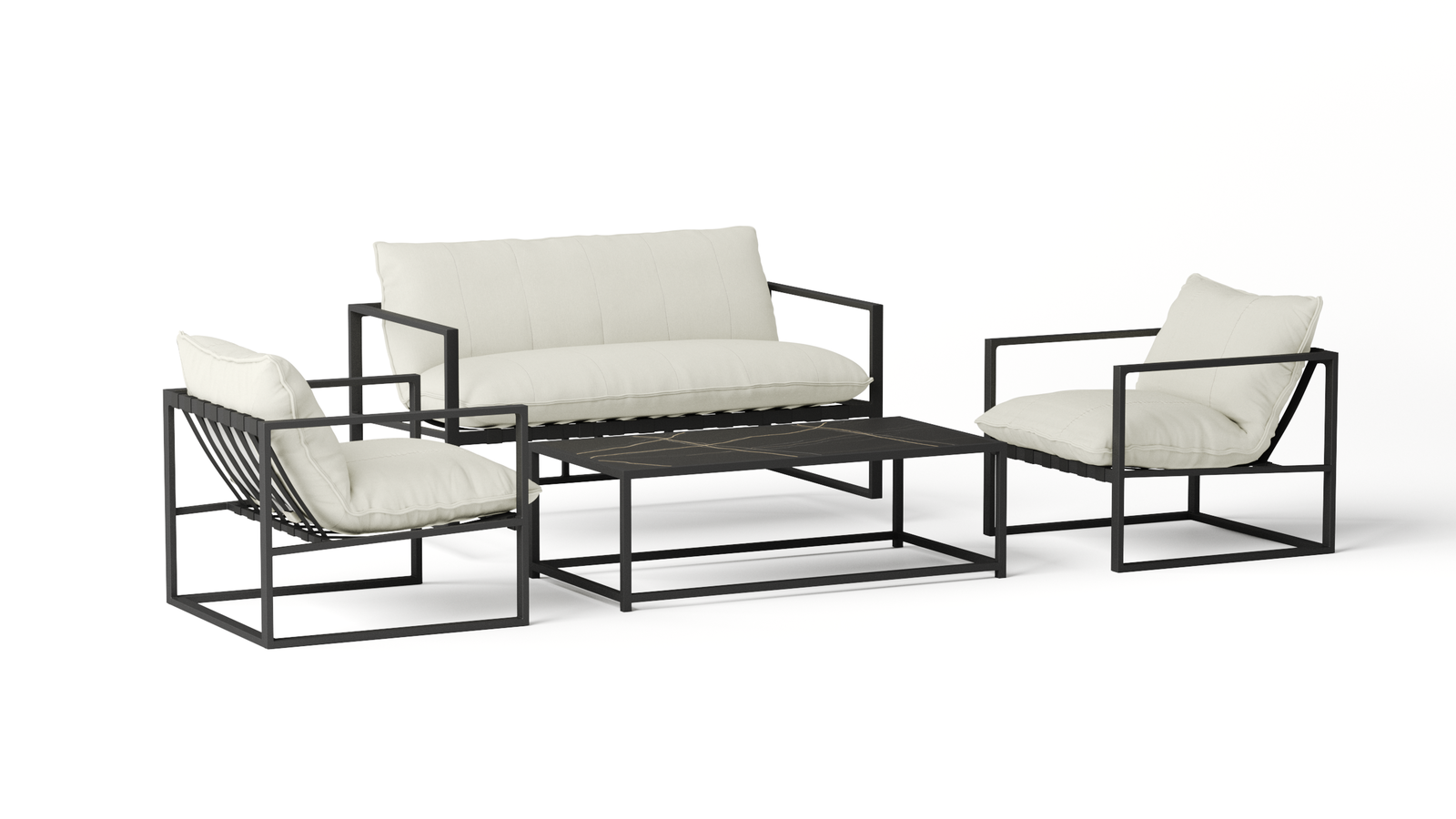 Reef Outdoor Sofa Suite 2+1+1 With Coffee Table