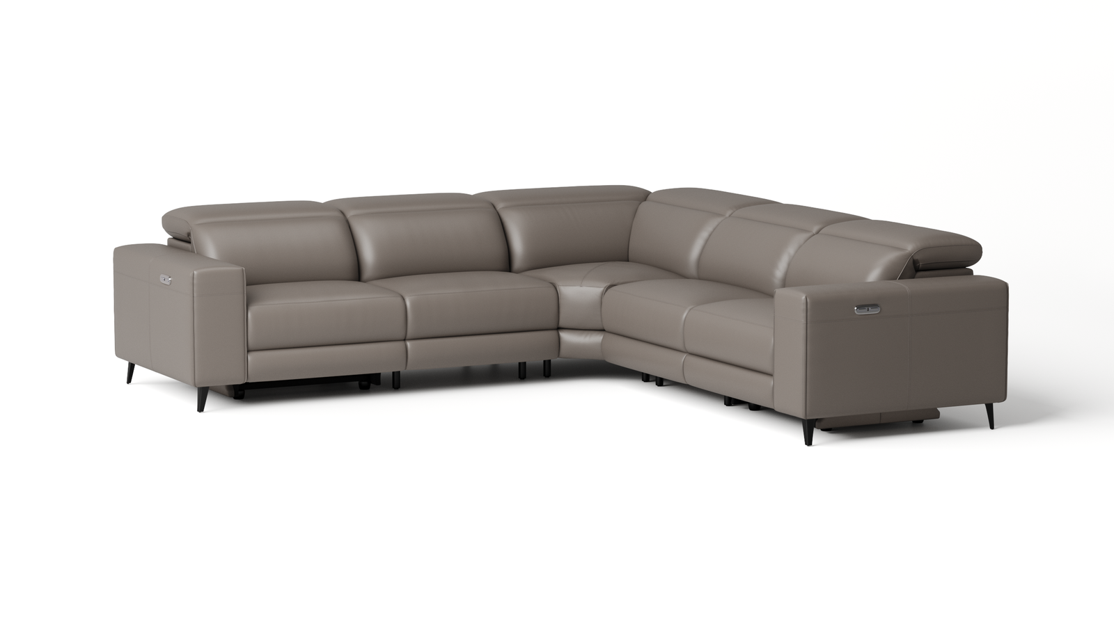 Stirling Leather Recliner Corner Lounge Option A