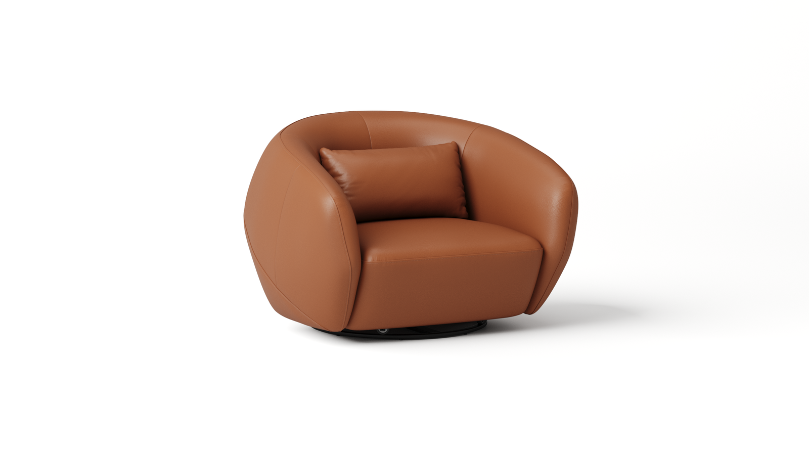 Sway Leather Swivel Chair — ORANGE
