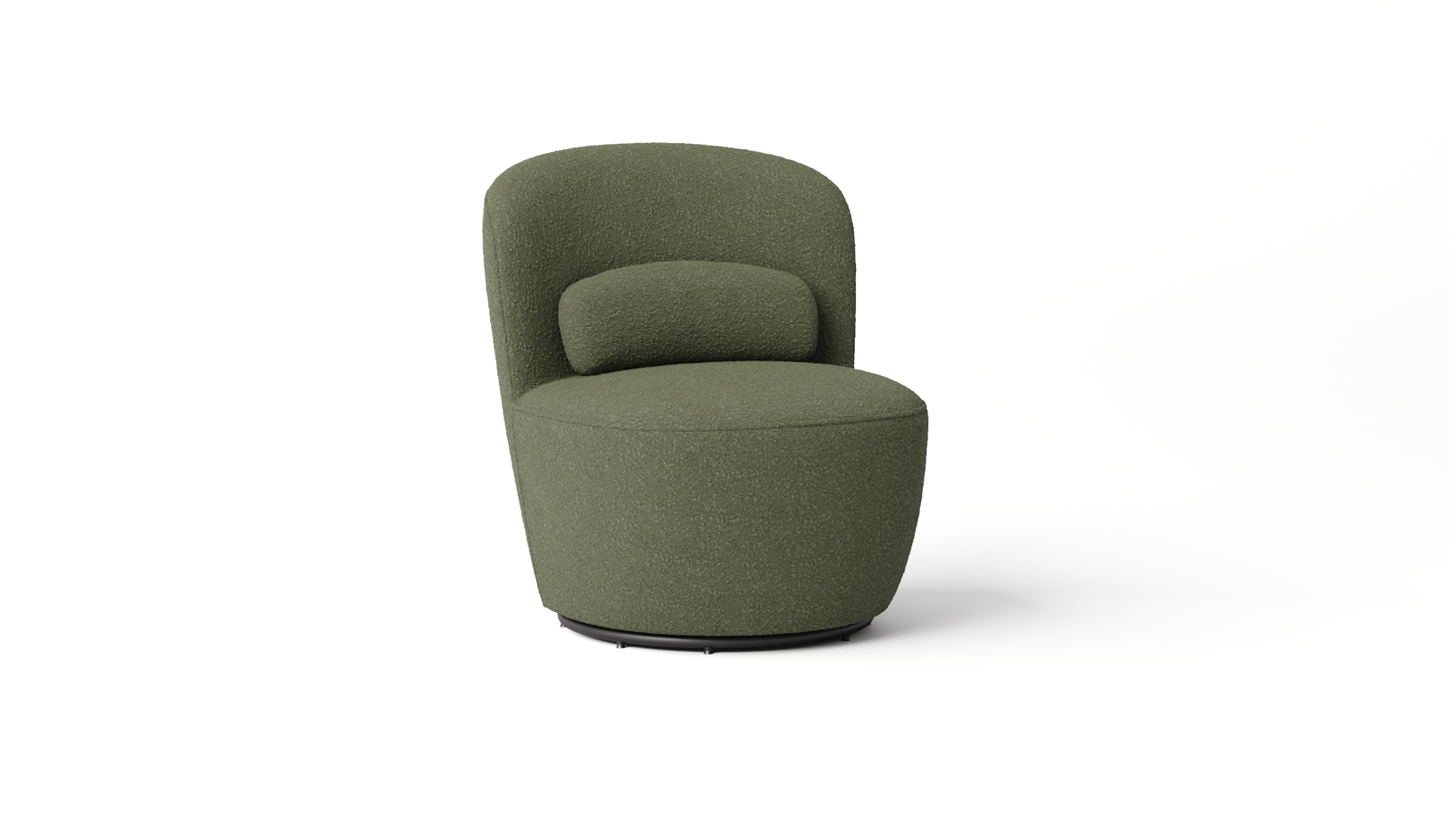 Zoey Boucle Fabric Swivel Chair